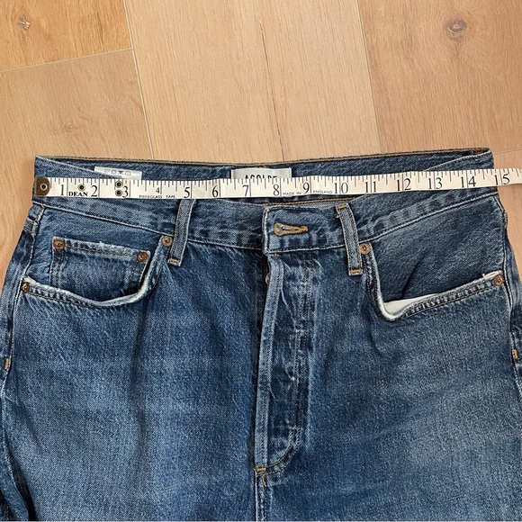 AGOLDE Blue 90's Pinch Waist High Rise Straight Jeans - Picture 10 of 12